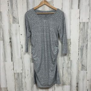Grey Winter Maternity Dress